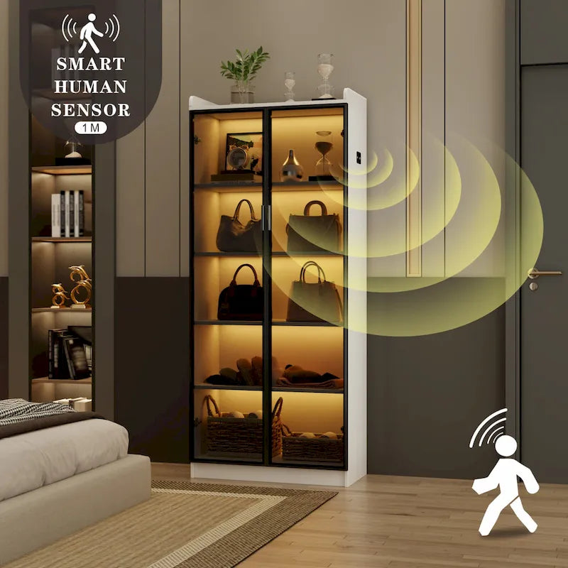 Vitrine avec éclairage LED