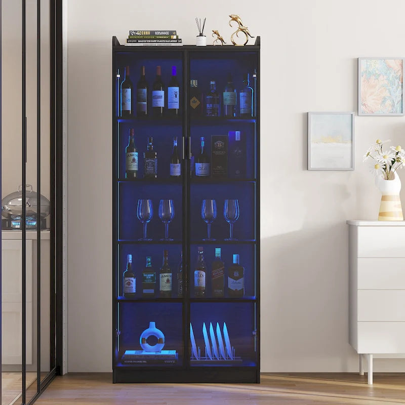 Vitrine avec éclairage LED