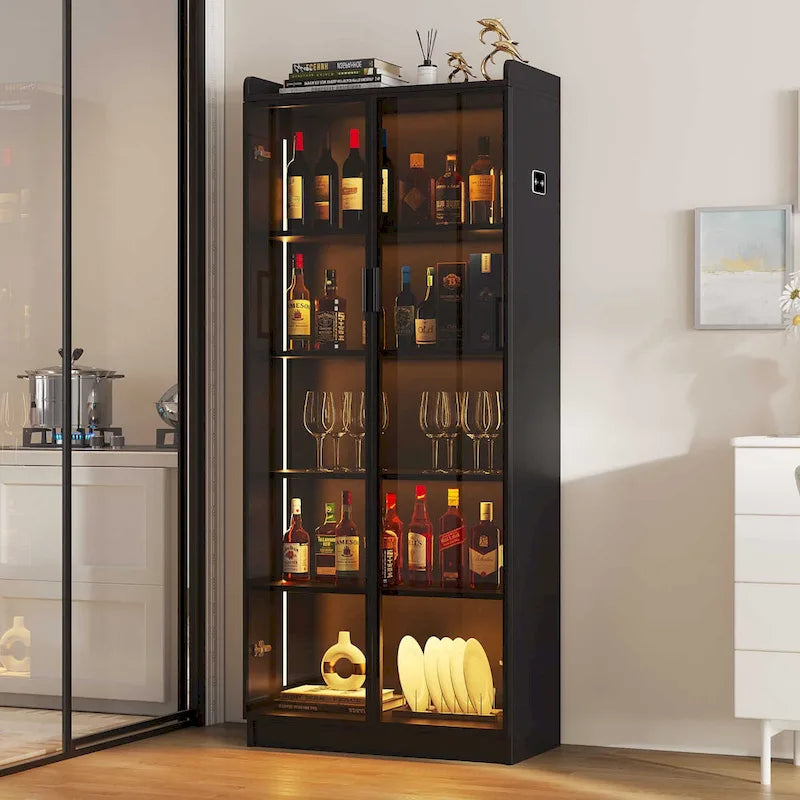 Vitrine avec éclairage LED