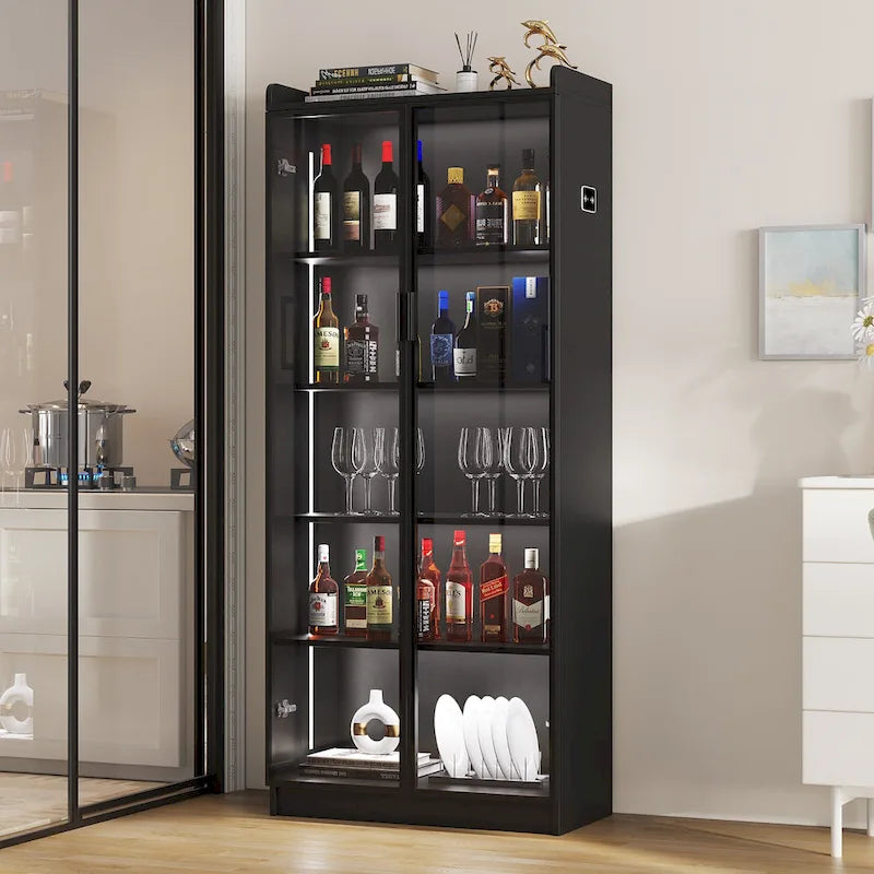 Vitrine avec éclairage LED