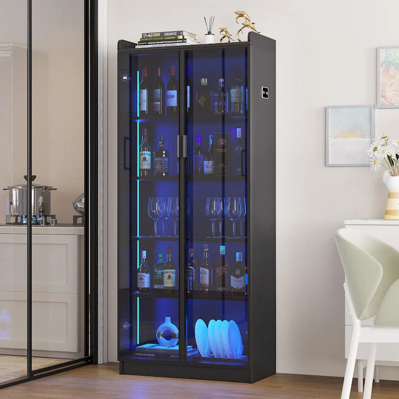 Vitrine avec éclairage LED