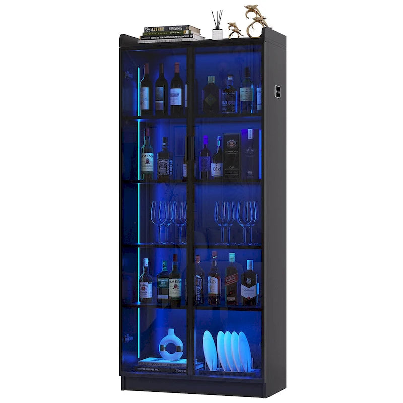 Vitrine avec éclairage LED
