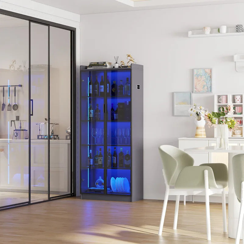 Vitrine avec éclairage LED