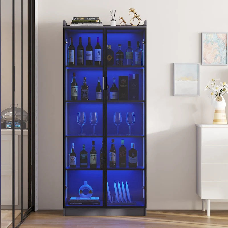 Vitrine avec éclairage LED