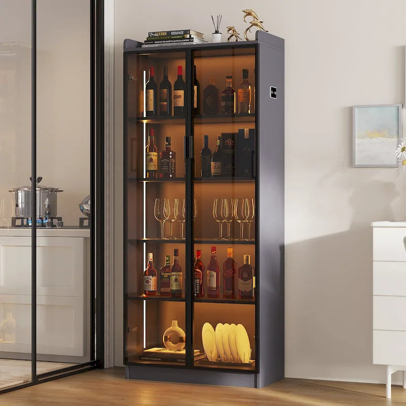 Vitrine avec éclairage LED