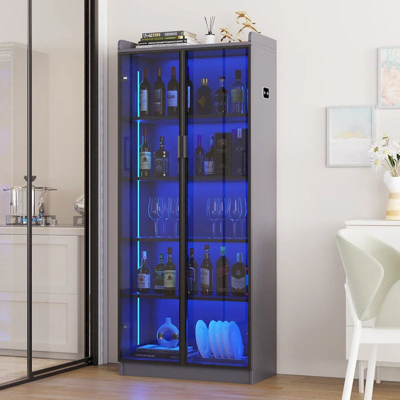 Vitrine avec éclairage LED
