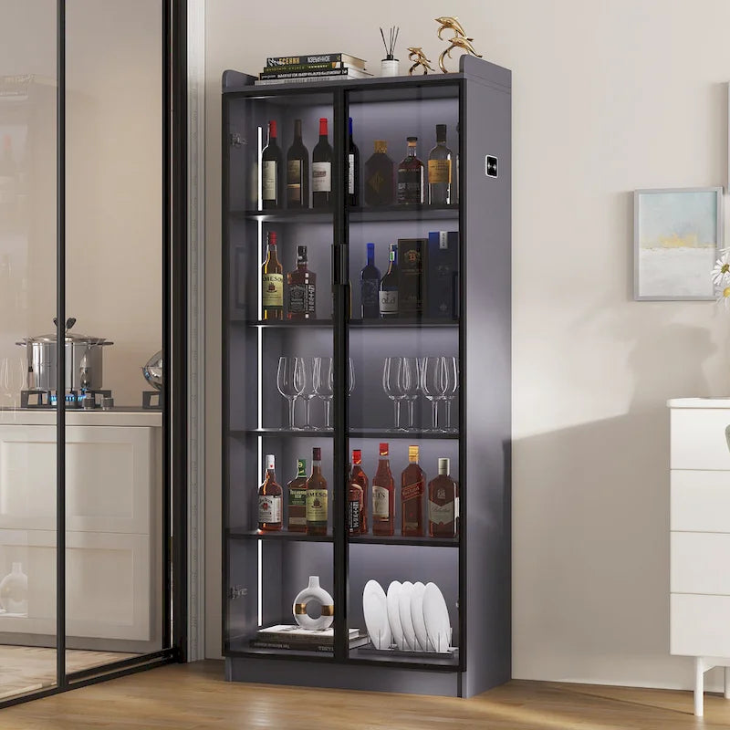 Vitrine avec éclairage LED