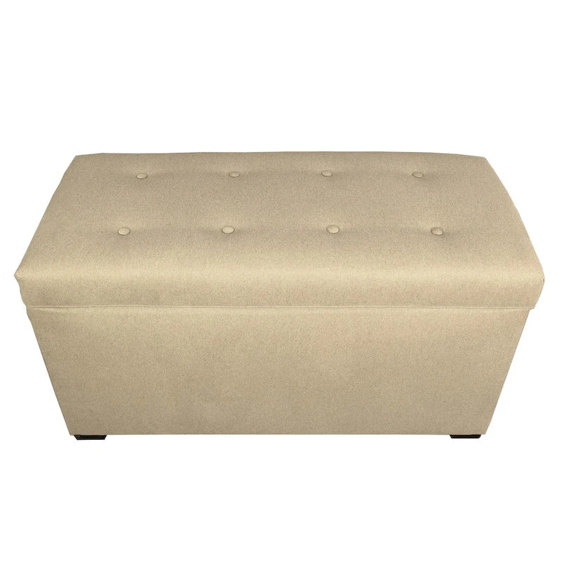 Banc de rangement capitonné à 8 boutons