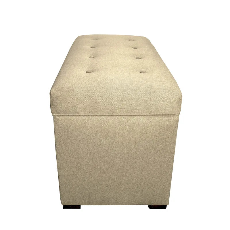 Banc de rangement capitonné à 8 boutons