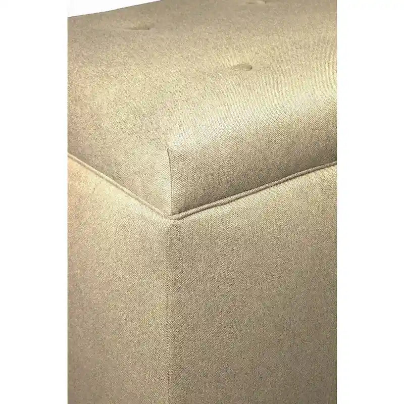 Banc de rangement capitonné à 8 boutons