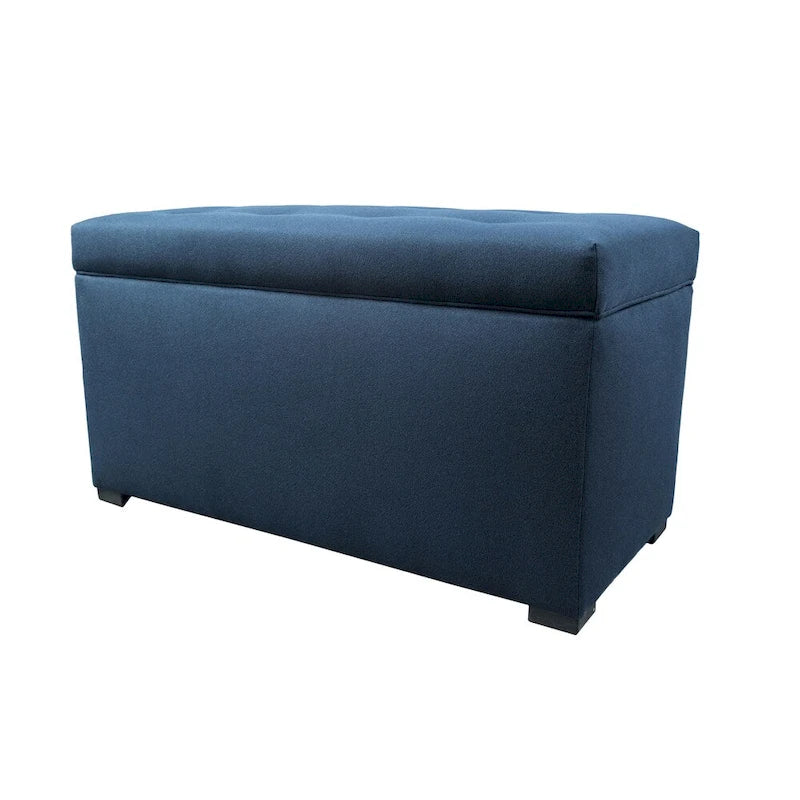 Banc de rangement capitonné à 8 boutons