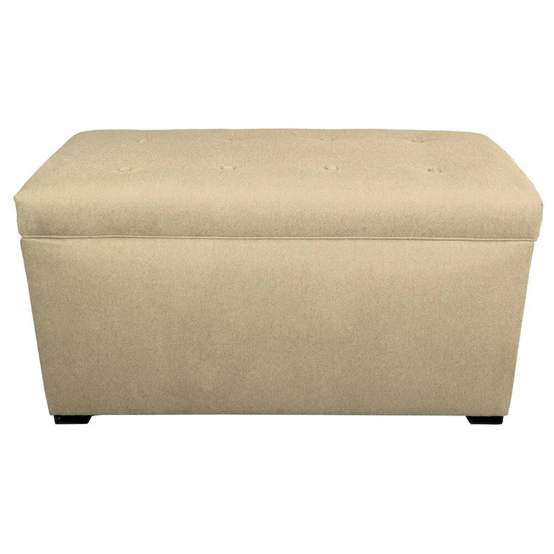 Banc de rangement capitonné à 8 boutons
