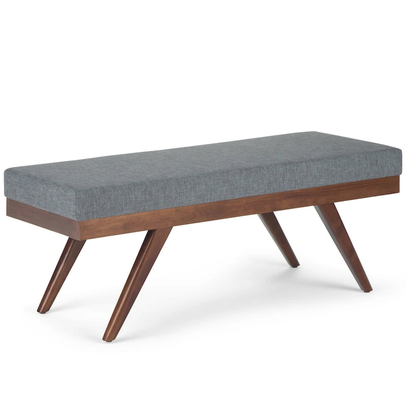 Banc ottoman rectangulaire de style moderne du milieu du siècle de 48 pouces de largeur