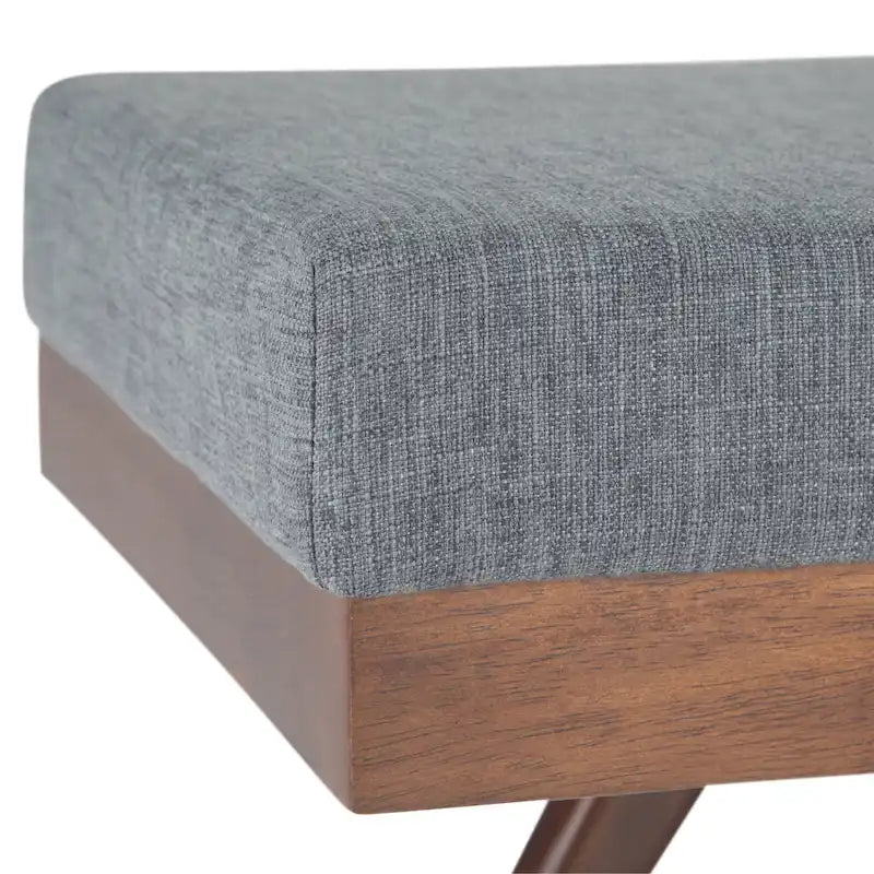 Banc ottoman rectangulaire de style moderne du milieu du siècle de 48 pouces de largeur