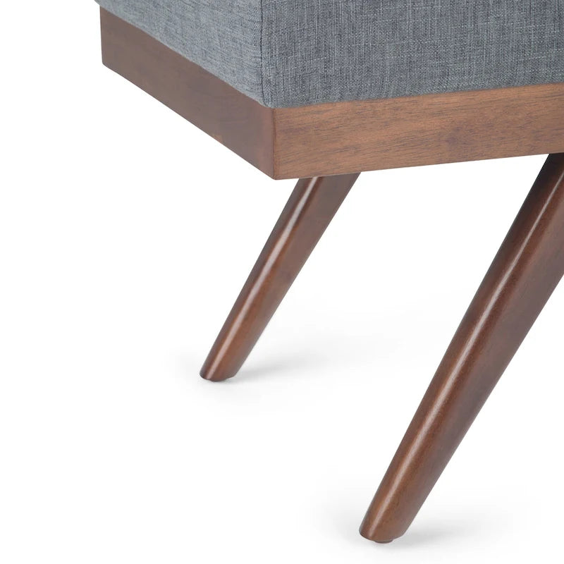 Banc ottoman rectangulaire de style moderne du milieu du siècle de 48 pouces de largeur