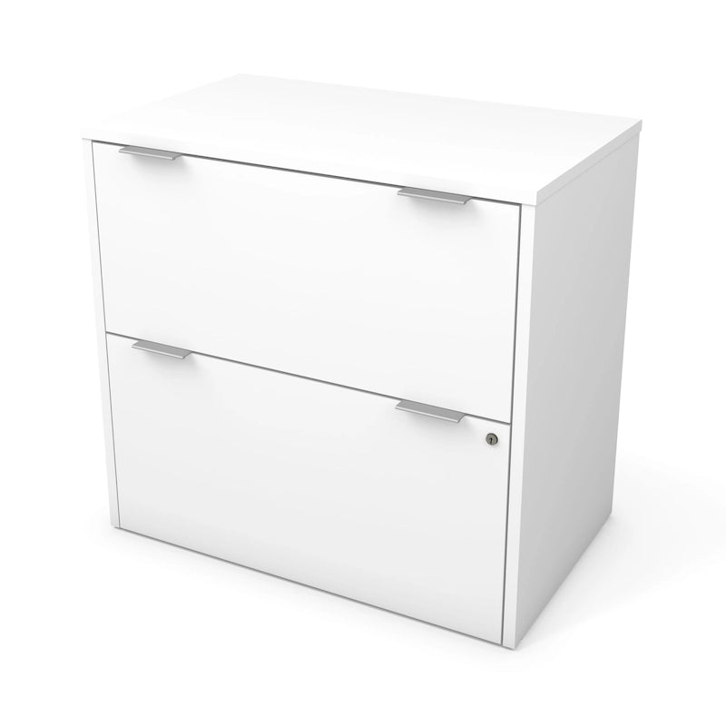 Caisson de classement latéral à deux tiroirs pour dossiers format lettre pour bureau à domicile