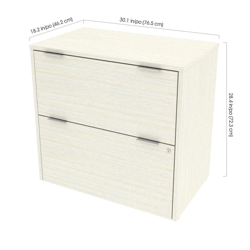 Caisson de classement latéral à deux tiroirs pour dossiers format lettre pour bureau à domicile