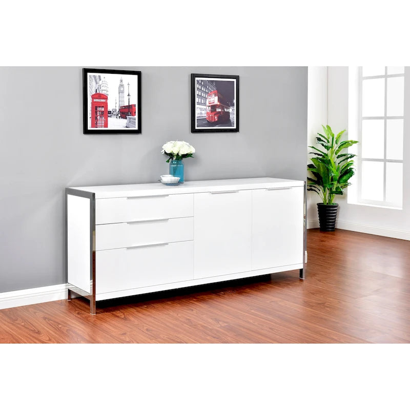Commode moderne 3 tiroirs laquée