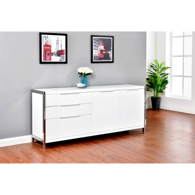 Commode moderne 3 tiroirs laquée