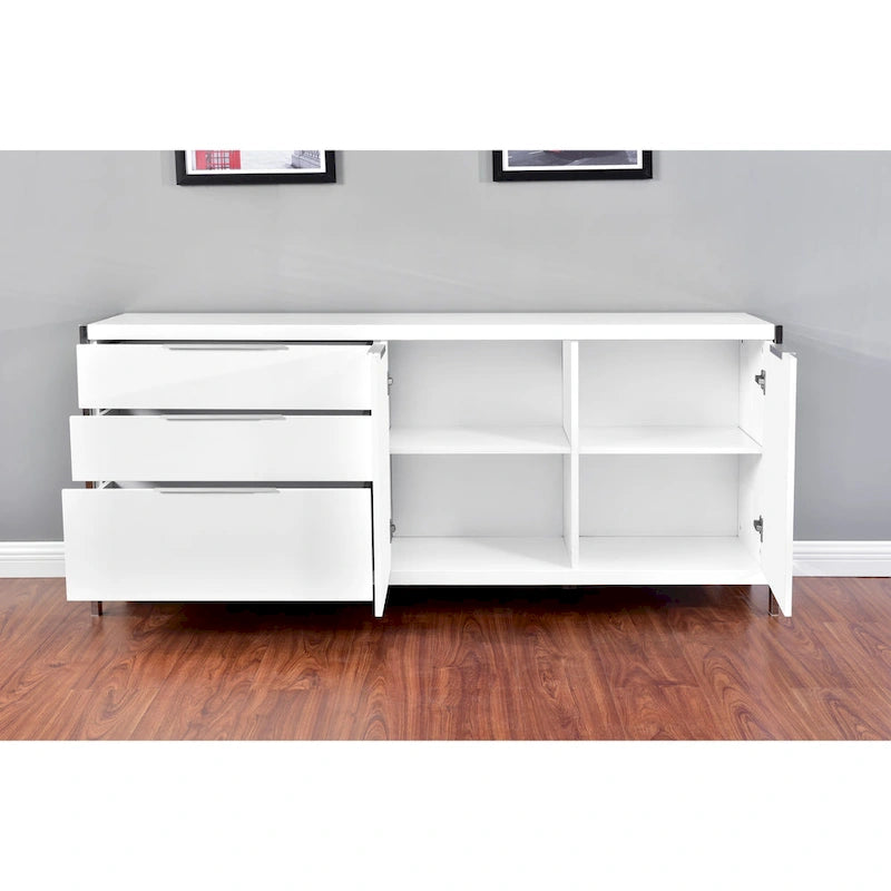 Commode moderne 3 tiroirs laquée