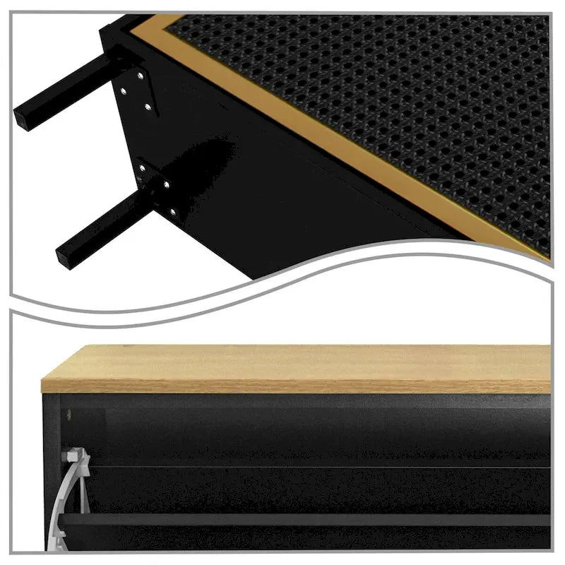 Meuble à chaussures vintage classique avec 3 tiroirs basculants