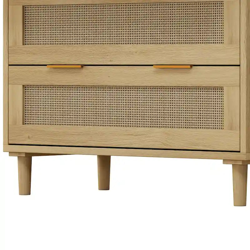 Meuble de rangement en rotin à 3 tiroirs de 31,5 po pour chambre ou salon