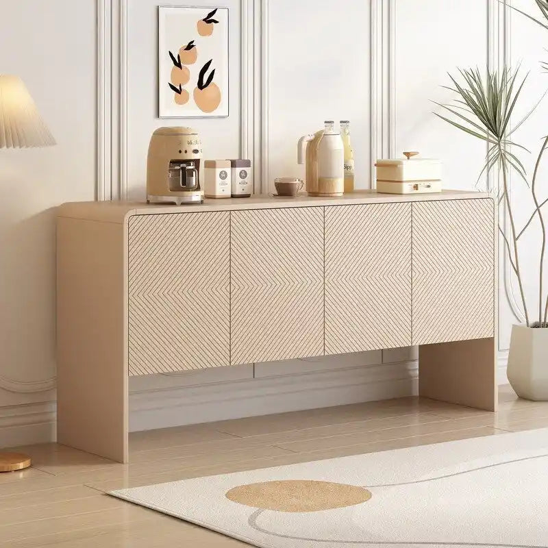 Buffet avec grand espace de rangement de 60 L et 4 portes