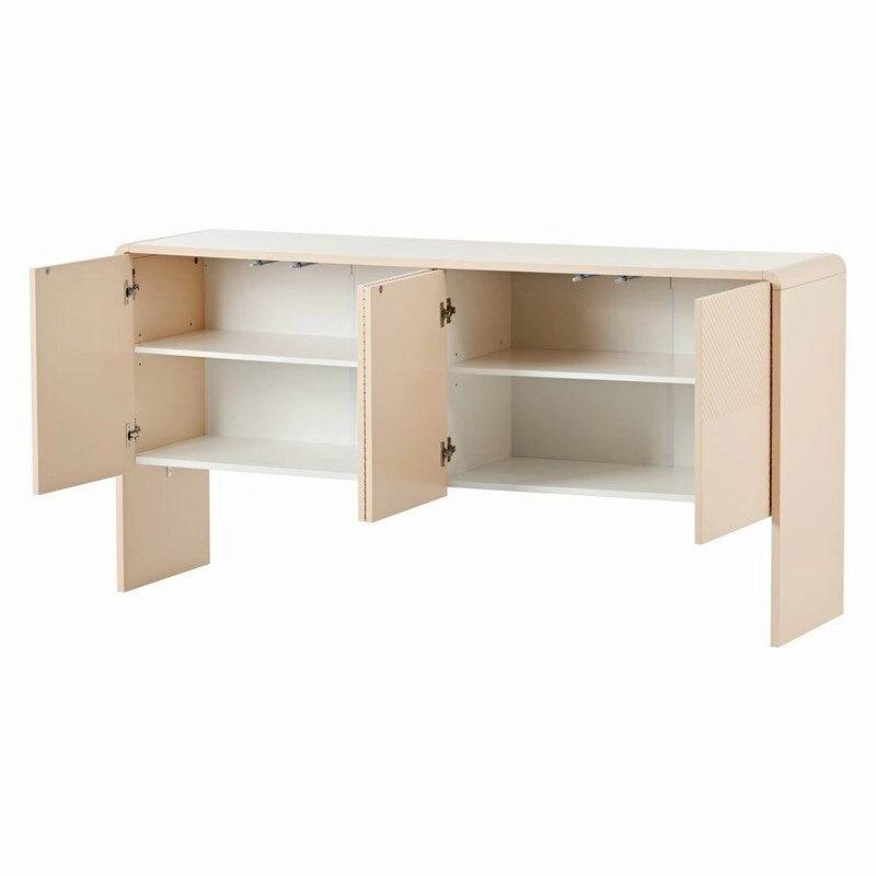 Buffet avec grand espace de rangement de 60 L et 4 portes