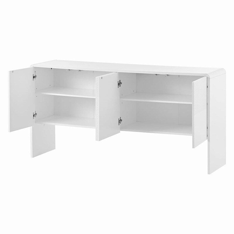 Buffet avec grand espace de rangement de 60 L et 4 portes