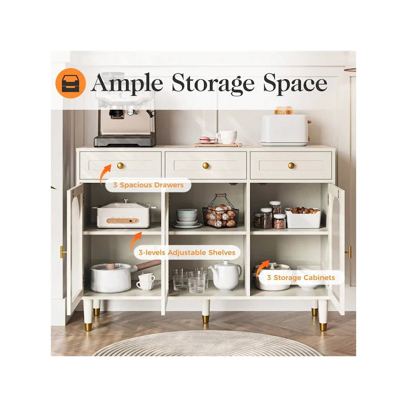 Buffet 3 tiroirs de 47,2 po de largeur