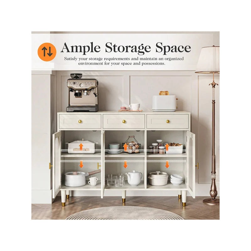Buffet 3 tiroirs de 47,2 po de largeur