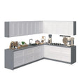 Meuble de cuisine bas blanc mat, 10 pi de largeur - 94 po x 120 po