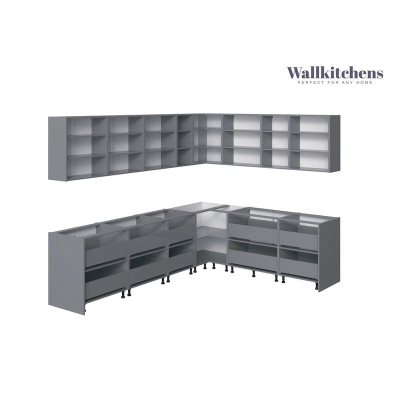 Meuble de cuisine bas blanc mat, 10 pi de largeur - 94 po x 120 po