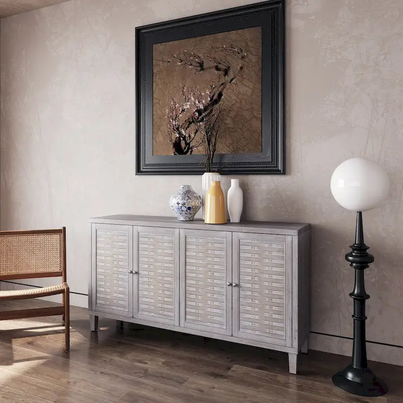 Meuble d'appoint 4 portes Meuble en bois Buffet de rangement