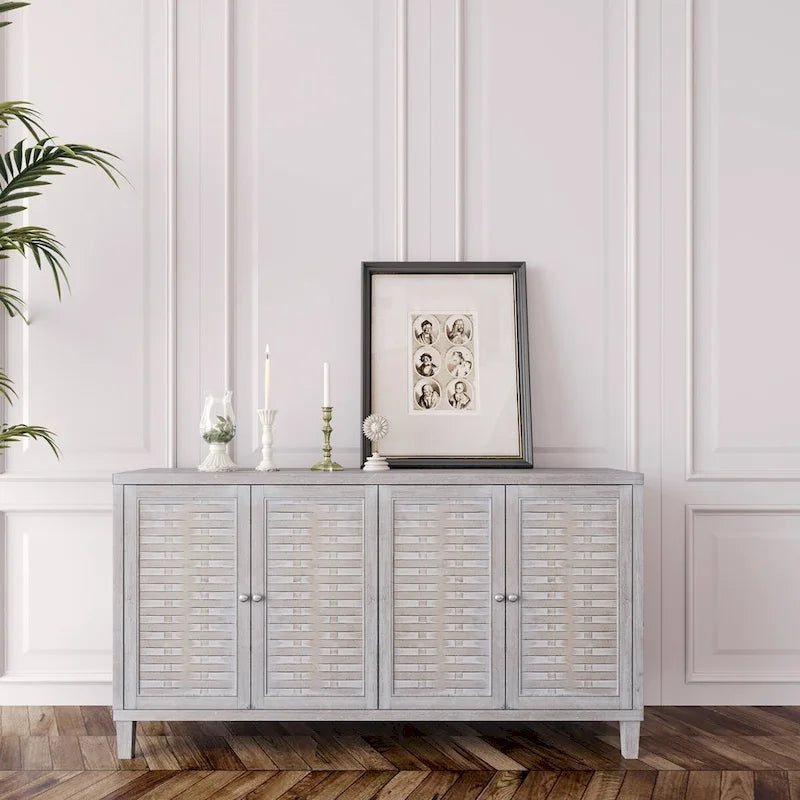Meuble d'appoint 4 portes Meuble en bois Buffet de rangement
