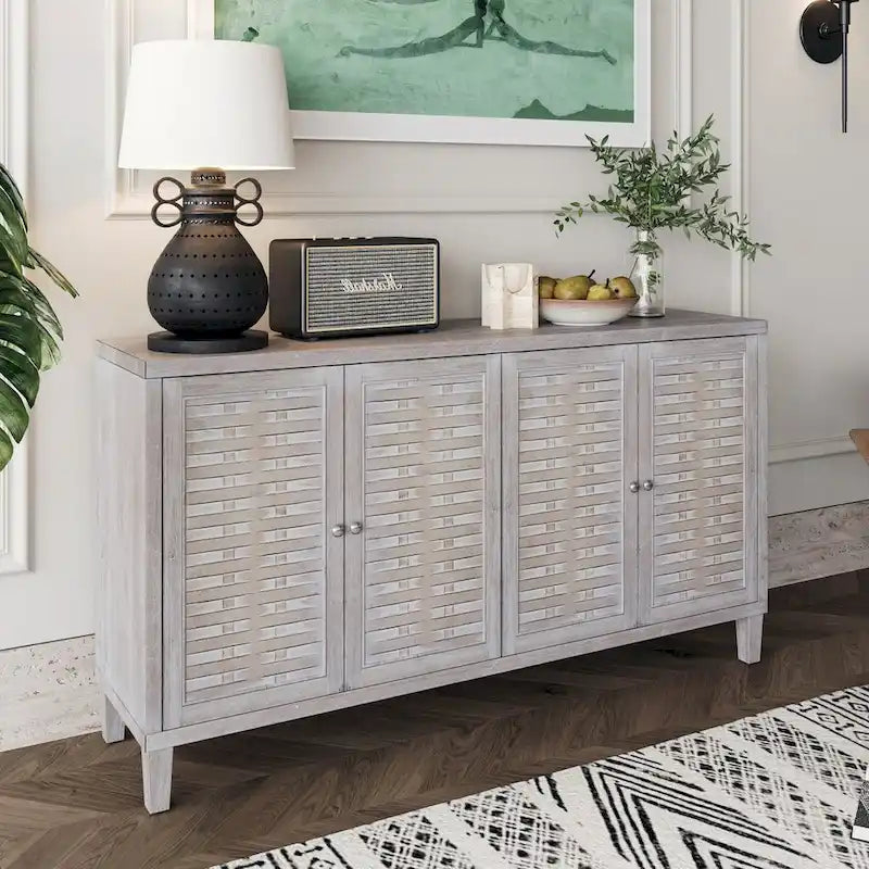Meuble d'appoint 4 portes Meuble en bois Buffet de rangement