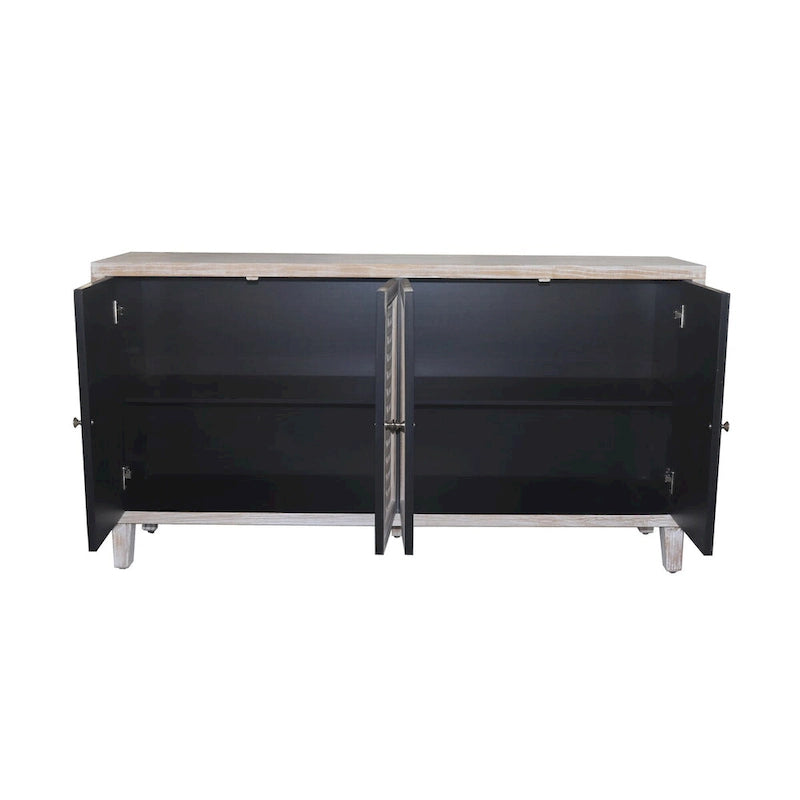 Meuble d'appoint 4 portes Meuble en bois Buffet de rangement