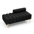 Banc de bout de lit moderne de 53,2 po de largeur, canapé 2 places capitonné en tissu, pouf d'entrée
