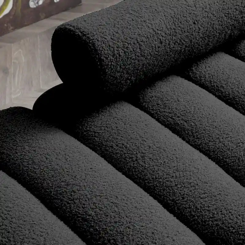 Banc de bout de lit moderne de 53,2 po de largeur, canapé 2 places capitonné en tissu, pouf d'entrée