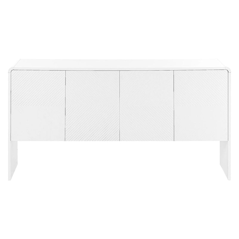 Buffet/bahut minimaliste de 60 po de largeur avec 4 portes et grand espace de rangement