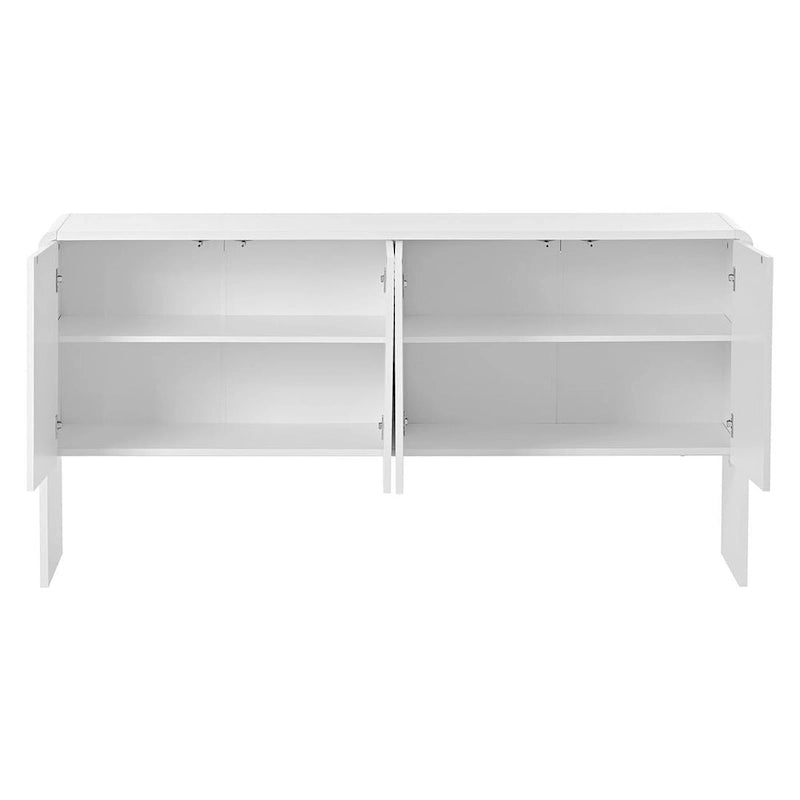Buffet/bahut minimaliste de 60 po de largeur avec 4 portes et grand espace de rangement