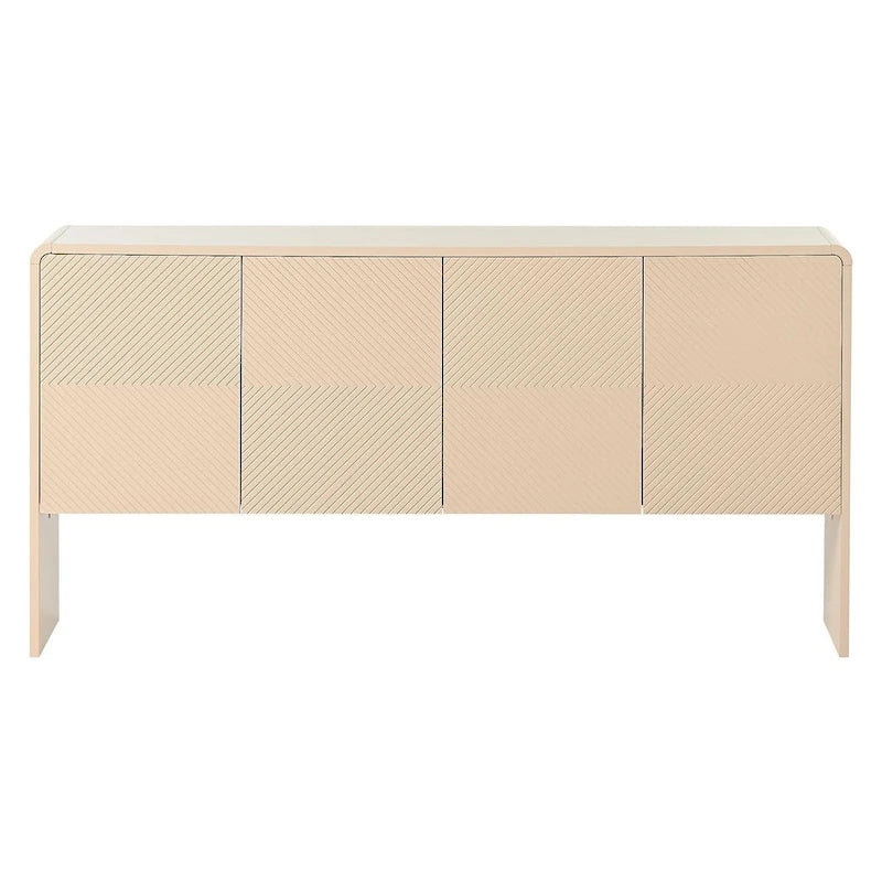 Buffet/bahut minimaliste de 60 po de largeur avec 4 portes et grand espace de rangement