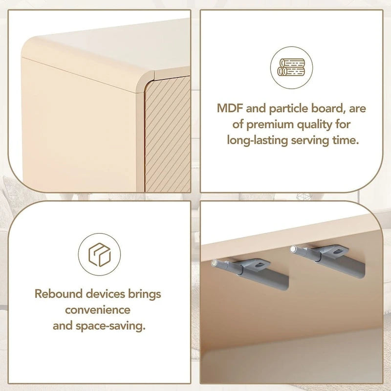 Buffet/bahut minimaliste de 60 po de largeur avec 4 portes et grand espace de rangement