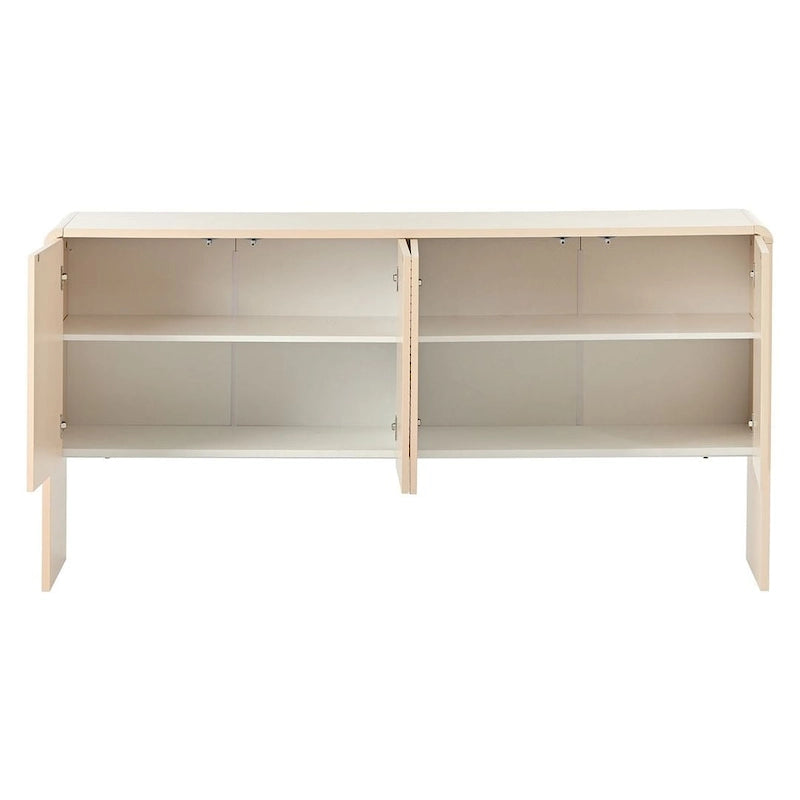 Buffet/bahut minimaliste de 60 po de largeur avec 4 portes et grand espace de rangement