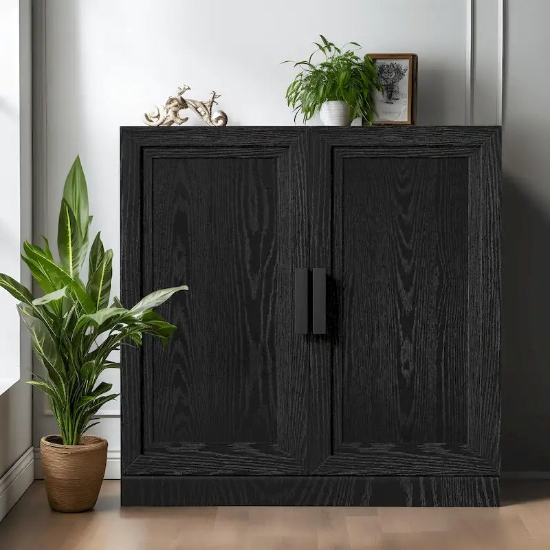 Armoire de rangement à deux portes avec étagères, 31 po