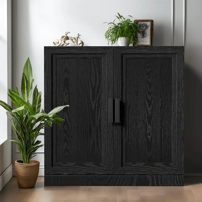 Armoire de rangement à deux portes avec étagères, 31 po
