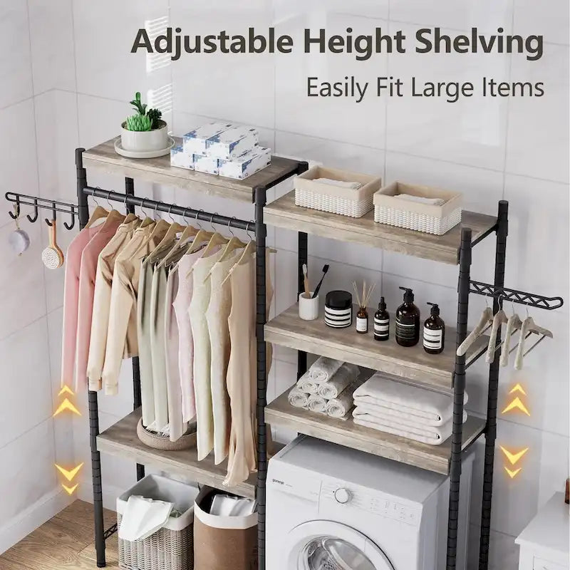 Étagère de rangement à poser sur lave-linge et sèche-linge pour organisation de buanderie