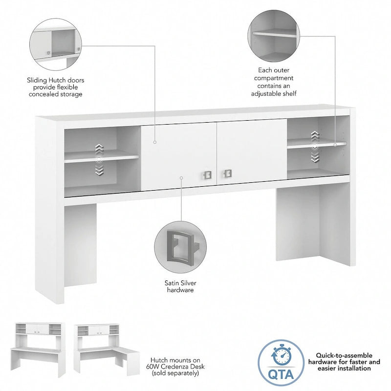 Meuble haut de bureau de 72 po de largeur