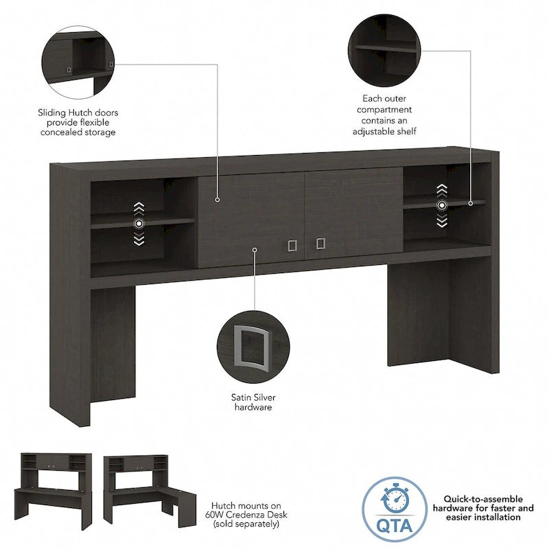 Meuble haut de bureau de 72 po de largeur