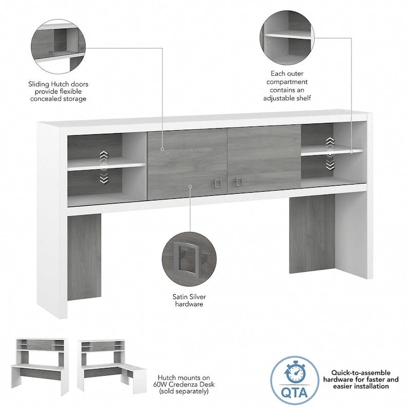 Meuble haut de bureau de 72 po de largeur
